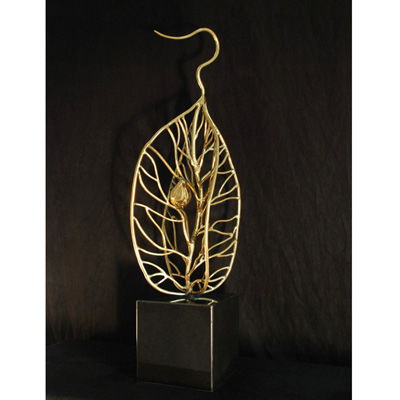 孔雀之一 抽象現(xiàn)代藝術品雕塑臺式擺件金屬工藝品酒店擺設品