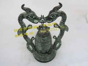 小雙龍鐘 小型仿古演奏樂(lè)器 創(chuàng)意工藝品擺件