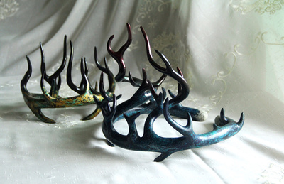 漆髹玻璃鋼鹿角擺件。歷時五個月。喜歡可以留言|工藝品設(shè)計|手工藝|慧質(zhì)蘭心 - 原創(chuàng)設(shè)計作品 